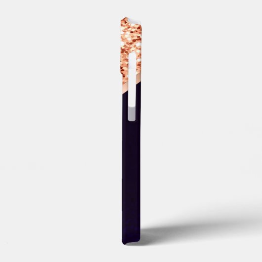 Roos Glitter Case-Mate iPhone Case (Achterkant / Links)