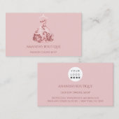 Roos Glitter Dress Logo Event Stylist Pink Visitekaartje (Voorkant / Achterkant)