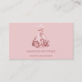 Roos Glitter Dress Logo Event Stylist Pink Visitekaartje