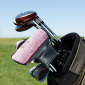 Roos Glitter Drift Gepersonaliseerd Monogram en na Golfheadcover (Insitu)