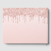 Roos glitter druppelt glazuur Quinceanera Gastenboek (Achterkant)