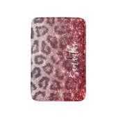 Roos Glitter en Leopard Print Badmat (Voorkant Verticaal)