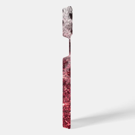 Roos Glitter en Leopard Print iPhone Hoesje (Rechterkant)