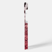 Roos Glitter en Leopard Print iPhone Hoesje (Linkerkant)