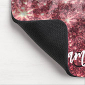 Roos Glitter en Leopard Print Muismat (Hoek)