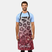 Roos Glitter en Leopard Print Schort (Gedragen)