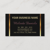 Roos Glitter en luipaarhuid - Haarstylist Visitekaartje (Achterkant)