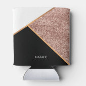 Roos Glitter Geometric Blikjeskoeler (Achterkant)