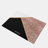 Roos Glitter Geometric Deurmat (Schuin)