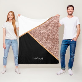 Roos Glitter Geometric Fleece Deken