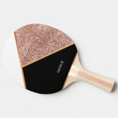 Roos Glitter Geometric Tafeltennisbatje (Zijkant)