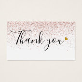 Roos Glitter Hartelijk dank voor de korting voor w Visitekaartje (Voorkant)