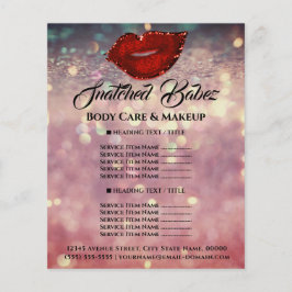 Roos Glitter Kus Lippen Prijslijst Glitter  Flyer