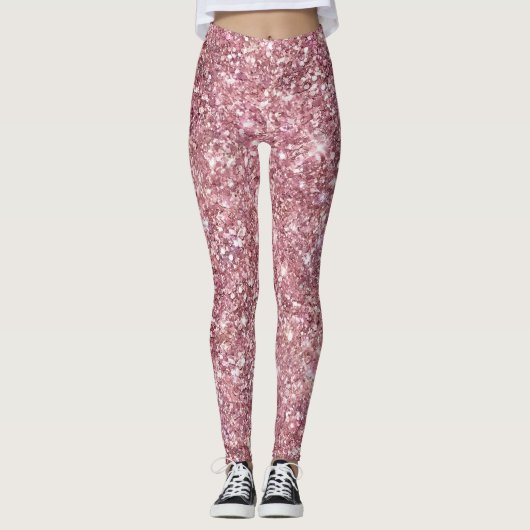 Roos glitter-leggings leggings (Voorkant)