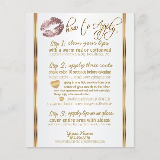 Roos Glitter Lip Instructies 2 Flyer (Voorkant)