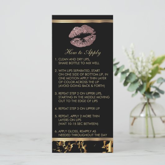 Roos Glitter Lipsense Senegence Instructies (Staand voorkant)