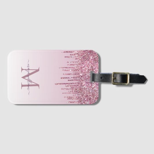 Roos Glitter maakt een persoonlijk monogram en een Bagagelabel (Voorkant (horizontaal))