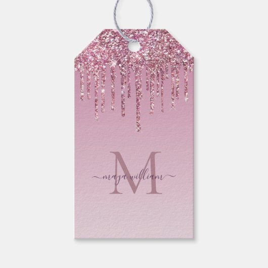 Roos Glitter maakt een persoonlijk monogram en een Cadeaulabel (Voorkant)