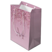 Roos Glitter maakt een persoonlijk monogram en een Medium Cadeauzakje (Achterkant Gekanteld)