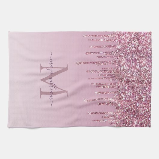 Roos Glitter maakt een persoonlijk monogram en een Theedoek (Horizontaal)