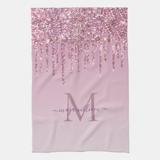 Roos Glitter maakt een persoonlijk monogram en een Theedoek (Verticaal)