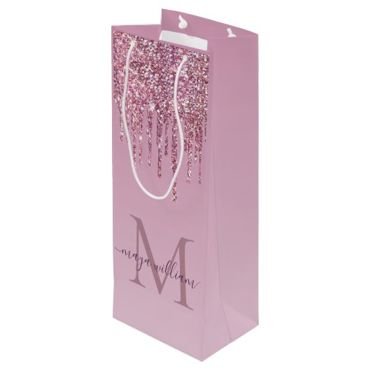 Roos Glitter maakt een persoonlijk monogram en een Wijn Cadeautas (Achterkant Gekanteld)