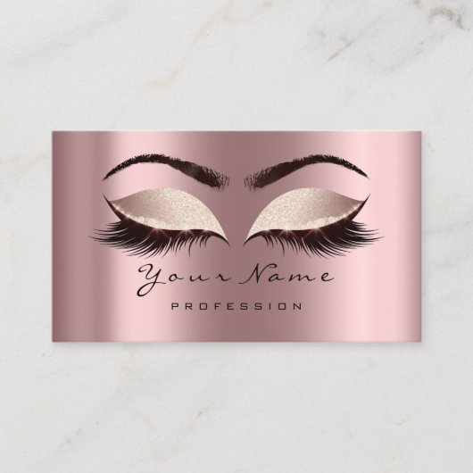 Roos Glitter Makeup Artist Lashes Extension Spark Visitekaartje (Voorkant)