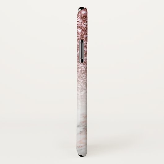 Roos Glitter & Marble Ombre Case-Mate iPhone Case (Achterkant / rechts)