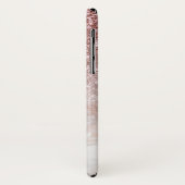 Roos Glitter & Marble Ombre Case-Mate iPhone Case (Achterkant/links)