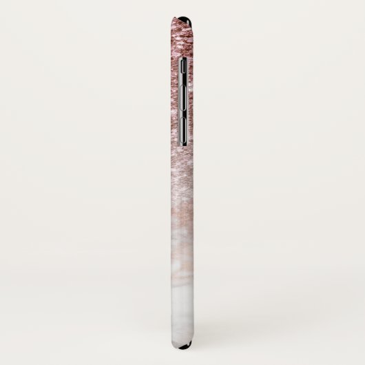 Roos Glitter & Marble Ombre Case-Mate iPhone Case (Achterkant/links)