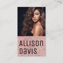 Roos Glitter Modern Minimalistisch Eenvoudig Visitekaartje