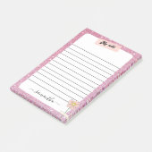 Roos Glitter Monogram Naam Post-it® Notes (Schuin)