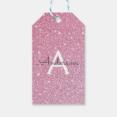 Roos Glitter Naam Cadeaulabel (Achterkant)