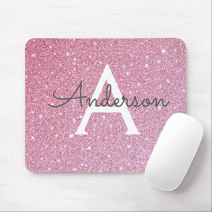 Roos Glitter Naam Muismat