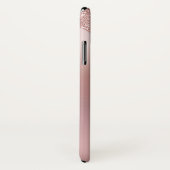 Roos Glitter Ombre Roze Blush Gepersonaliseerd Case-Mate iPhone Case (Achterkant / rechts)