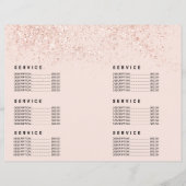 Roos glitter pastel roze prijs (Voorkant)