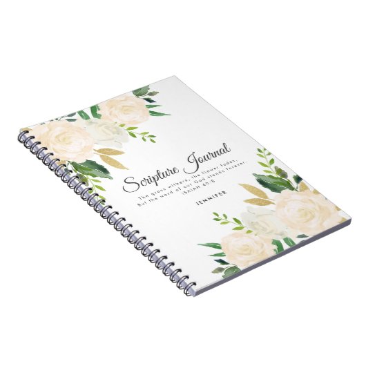 Roos & Glitter Personalized Scriptjournaal Notitieboek (Rechterzijde)