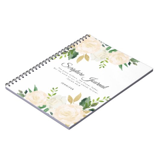 Roos & Glitter Personalized Scriptjournaal Notitieboek (Linkerzijde)