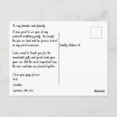 Roos Glitter Pink Shades Bedankt Briefkaart (Achterkant)