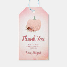 Roos Glitter Pompoen Meisje Verjaardag Dank u