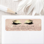 Roos Glitter RSVP Return Address Eye Lashes Makeup Etiket (Insitu)