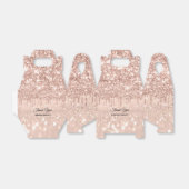 Roos Glitter Sweet 16th Bridal Wedding Favor Drips Bedankdoosjes (Uitgevouwen)