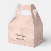 Roos Glitter Sweet 16th Bridal Wedding Gift Bedankdoosjes (Achterkant)