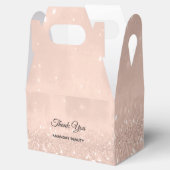 Roos Glitter Sweet 16th Bridal Wedding Gift Bedankdoosjes (Geopend)