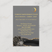 *~* Roos Godin Black Gold Glitter Moon Visitekaartje (Achterkant)