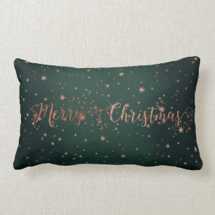 Roos Gol Pink Woodland Green kerst Kussen