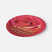 Roos Gold 100e verjaardag PP Papieren Bordje (Gekanteld)