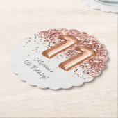 Roos Gold 11e verjaardagsfeestje Kartonnen Onderzetters (Gekanteld)