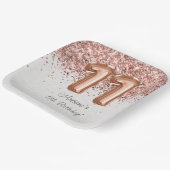 Roos Gold 11e verjaardagsfeestje Papieren Bordje (Gebogen)