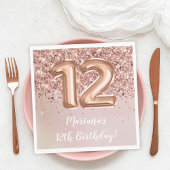 Roos Gold 12e verjaardagsfeestje Servet